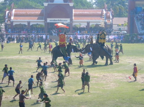 Elephant battle